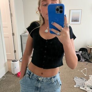 Brandy Melville black button up
